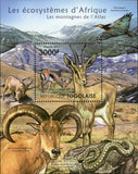 The Atlas Mountains Stamp Gazelle Ammotragus Lervia Vipera Monticola S/S MNH