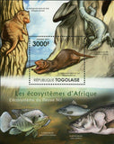 Ecosystem of River Nile Stamp Tilapia Fish Mongoose S/S MNH #4226 / Bl.645