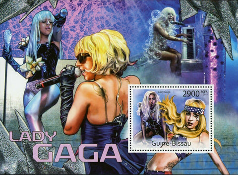 Lady Gaga Stamp American Singer Pop Music S/S MNH #5696 / Bl.980