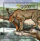 Endangered Animals Stamp Acinonyx Jubatus S/S MNH #5703 / Bl.983