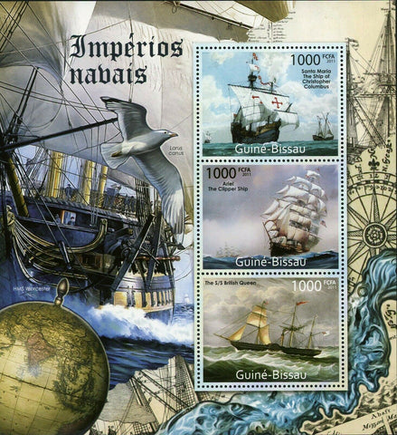 Sea Empires Stamp Ships Santa Maria Ariel British Queen S/S MNH #5665-5667