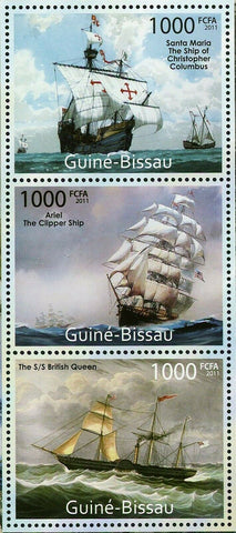 Sea Empires Stamp Ships Santa Maria Ariel British Queen S/S MNH #5665-5667
