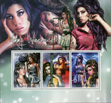 Amy Winehouse Stamp Tribute Singer Songwriter Music S/S MNH #5685-5687