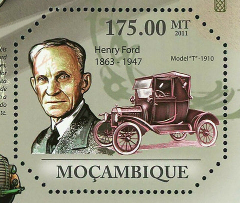 Vintage Ford Cars Stamp Transportation Model A Deluxe Phaeton S/S MNH #4651