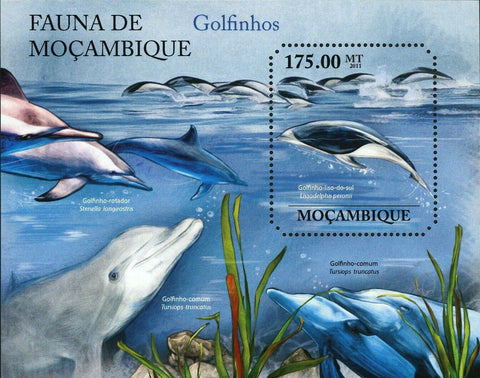 Dolphins Stamp Stenella Longirostris Tursiops Truncatus S/S MNH #5007 / Bl.517