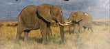 Elephants of Savanna Stamp Loxodonta Africana Wild Animal S/S MNH #4993 / Bl.515