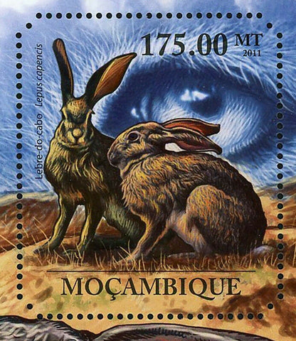 Hares Stamp Lepus Capensis Wild Animal Souvenir Sheet MNH #4944 / Bl.508