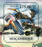 Storks Stamp Mycteria Ibis Ciconia Nigra Birds S/S MNH #4888 / Bl.500