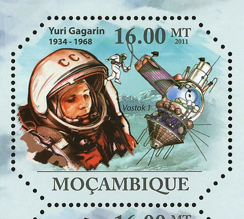 Space Stamp Yuri Gagarin Neil Armstrong Valentina Tereshkova S/S MNH #4805-4810