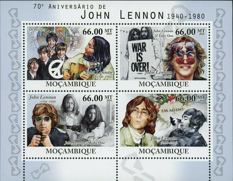 John Lennon Stamp Yoko Ono The Beatles Music Band S/S MNH #4215-4218