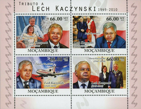 Lech Kaczyński Stamp Maria Kaczyńska Tupolev Tu-154M S/S MNH #4245-4248