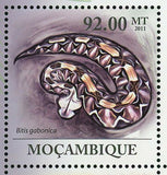 Viper Stamp Bitis Gabonica Reptile Snake Souvenir Sheet S/S MNH #4328-4333