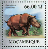 Sumatran Rhinoceros Stamp Dicerorhinus Sumatrensis Rhino S/S MNH #4385-4390