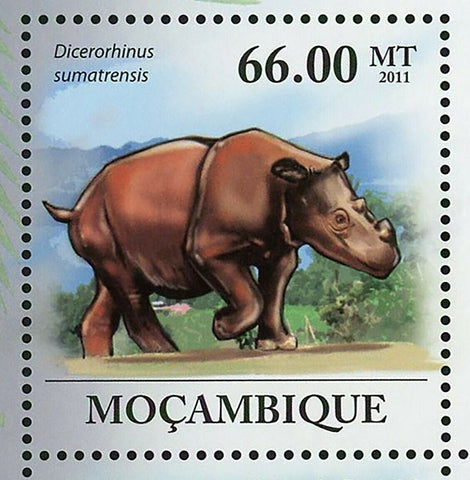 Sumatran Rhinoceros Stamp Dicerorhinus Sumatrensis Rhino S/S MNH #4385-4390