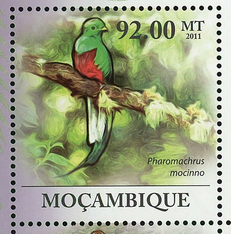 Resplendent Quetzal Birds Stamp Pharomachrus Mocinno S/S MNH #4348-4353