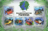 Piranhas Stamp Fish Pygocentrus Nattereri Serrasalmus Manueli S/S MNH #4287-4292