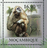 Monkeys Stamp Hylobates Lar Wild Animal Souvenir Sheet MNH #4421-4426
