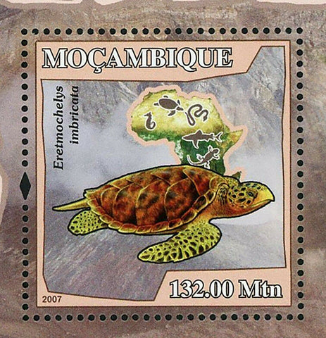 Turtles Stamp Eretmochelys Imbricata Reptile S/S MNH #2983 / Bl.220