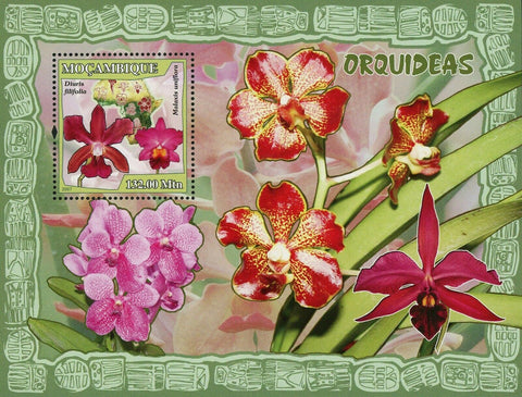 Orchids Stamp Flowers Diuris Filifolia Malaxis Uniflora S/S MNH #2921 / Bl.212