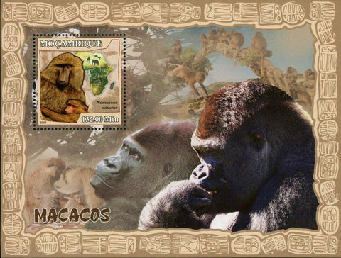 Apes Stamp Primates Nomascus Nasutus Souvenir Sheet MNH #3066 / Bl.231