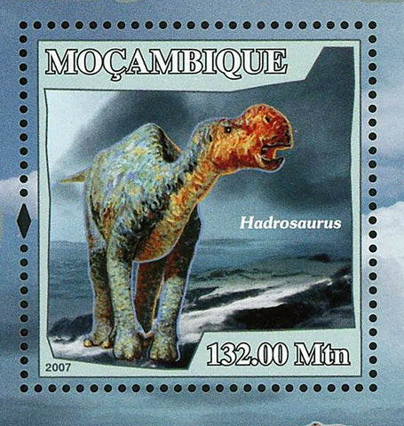 Dinosaurs Stamp Hadrosaurus Prehistoric Animal S/S MNH #2976 / Bl.219