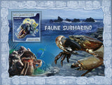 Marine Fauna Stamp Chauliodus Crab Souvenir Sheet MNH #2955 / Bl.216