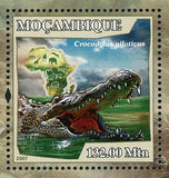 Crocodiles Stamp Crocodylus Niloticus Wild Animal S/S MNH #2990 / Bl.221