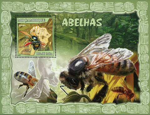 Bee Stamp Agapostemon Texanus Vespa Crabro Monobia Quadridens S/S MNH #5982-5985