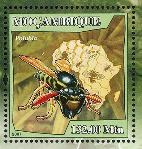 Bee Stamp Agapostemon Texanus Vespa Crabro Monobia Quadridens S/S MNH #5982-5985