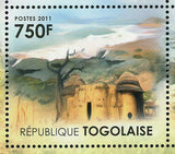 Landscapes of Togo Stamp Lakes Houses Architecture S/S MNH #4107-4110