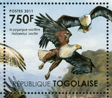 Birds of Prey of Africa Stamp Sea Eagle Bald Eagle Souvenir Sheet MNH #4122-4125