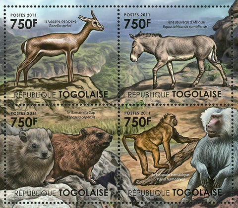 The Horn of Africa Stamp Gazella Spekei Procavia Capensis S/S MNH #4213-4216