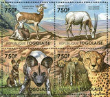 The African Sahel Stamp Gazelle Nager Dama Wild Dog S/S MNH #4205-4208