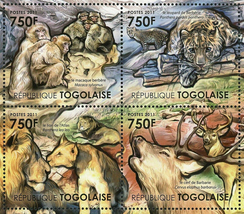 The Atlas Mountains Stamp Lion Macaque Panthera Leo S/S MNH #4201-4204