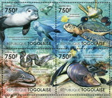 Ecosystem of Mediterranean Sea Seal Monachis Moray Eel S/S MNH #4197-4200