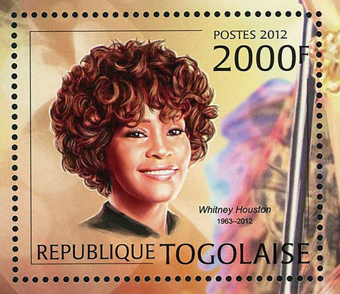 Whitney Houston Stamp Music American Singer Souvenir Sheet MNH #4602 / Bl.736