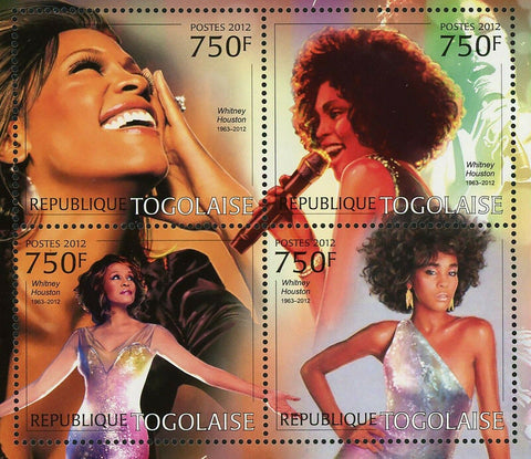 Whitney Houston Stamp Music American Singer Souvenir Sheet MNH #4598-4601