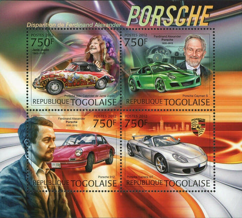 Ferdinand Alexander Porsche Stamp Janis Joplin Carrera GT S/S MNH #4588-4591