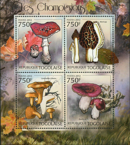 Mushrooms Stamp Russula sp. Morel spp. S/S MNH #4403-4406