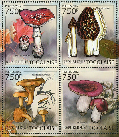 Mushrooms Stamp Russula sp. Morel spp. S/S MNH #4403-4406