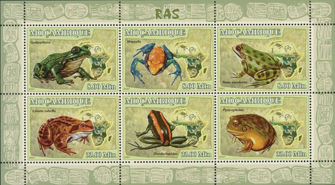 Frogs Stamp Dendrobatidae Mantella Gastrotheca Pyxicephalus S/S MNH #2957-2962