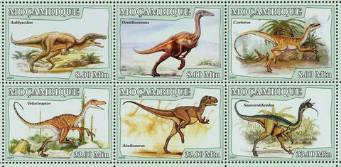 Dinosaurs Stamp Aublysodon Velociraptor Coelurus S/S MNH #2964-2969