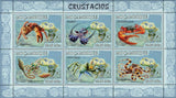 Crustaceans Stamp Genus Ocypode Panulirus Birgus Latro S/S MNH #2943-2948