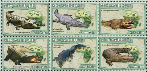 Crocodiles Stamp Crocodylus Niloticus Crocodylus Porosus S/S MNH #2984-2989