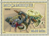 Snakes Stamp Cobras Bitis Nasicornis Thelotornis Kirtlandii S/S MNH #2998-3003