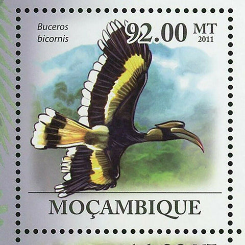 Great Hornbill Stamp Bird Buceros Bicornis Souvenir Sheet MNH #4360-4365