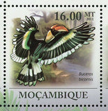 Great Hornbill Stamp Bird Buceros Bicornis Souvenir Sheet MNH #4360-4365