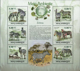 Zebras Stamp Equus Quagga Boehmi Equus Quagga Burchellii S/S MNH #3524-3529