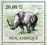 Rhinos Stamp Ceratotherium Simum & Diceros Bicornis S/S MNH #3584-3589