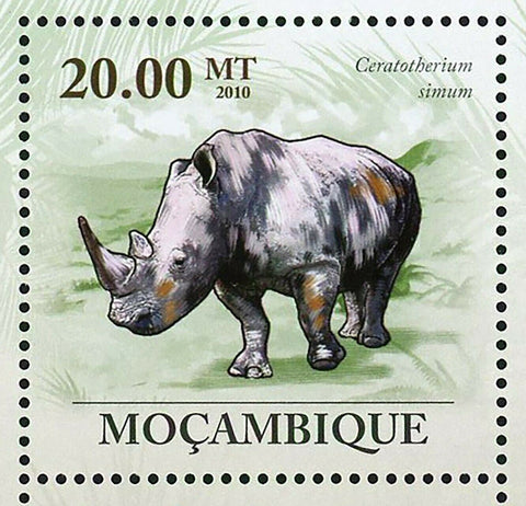 Rhinos Stamp Ceratotherium Simum & Diceros Bicornis S/S MNH #3584-3589